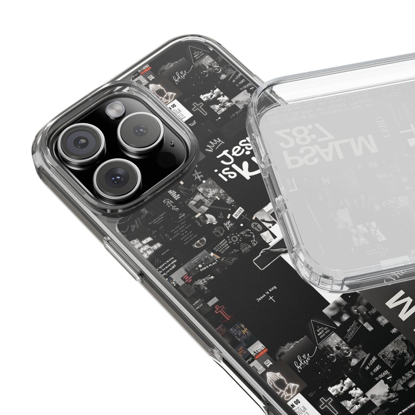 "Light In The Darkness " – Transparent Christian Phone Case