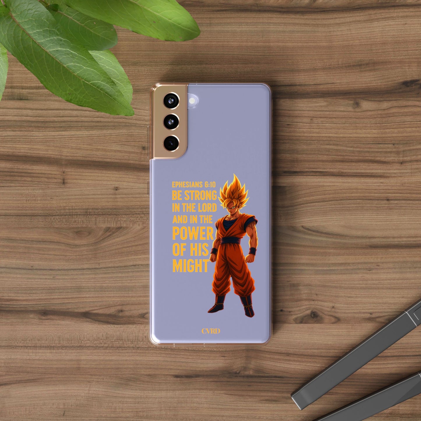 "Pure Strength" – Transparent Phone Case (Ephesian 6:10)