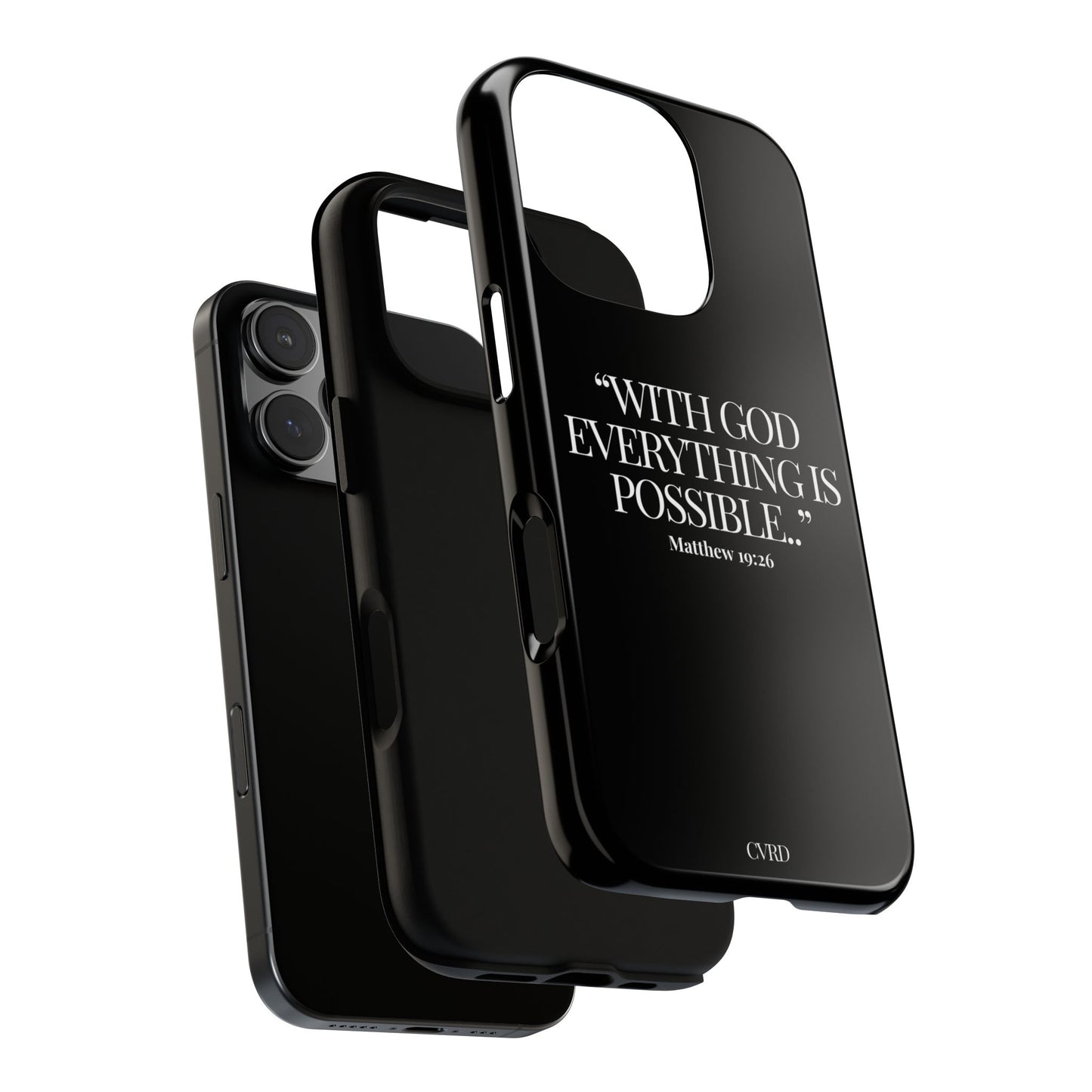 "Endless Possibilties" - Black Phone Case (Matthew 19:26)