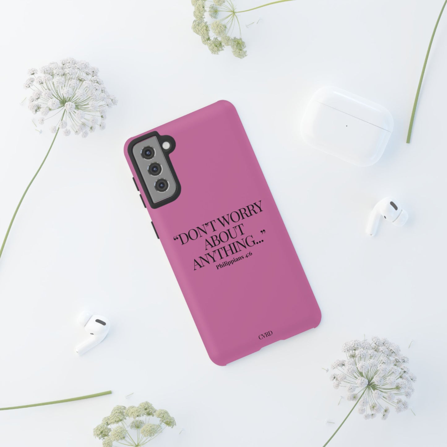 Pretty in Pink Phone Case (Philippians 4:6)