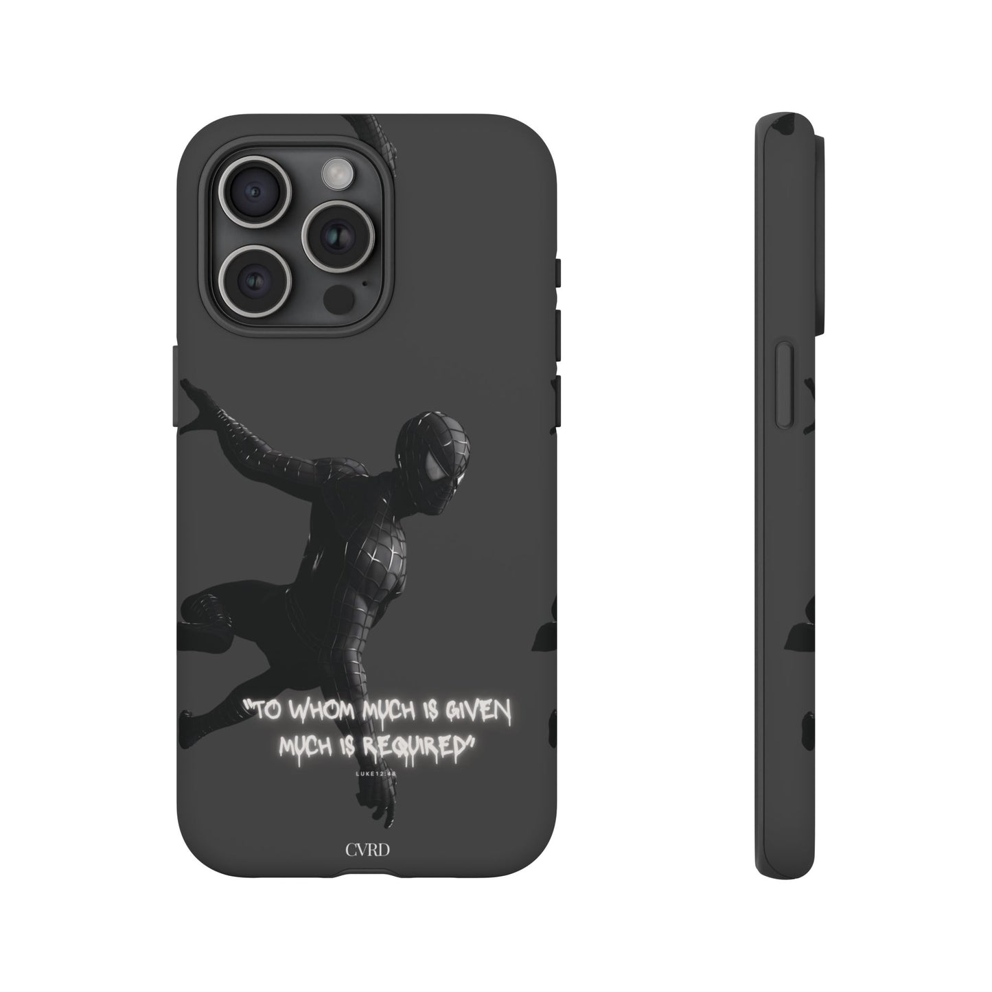 "Responsibility" - Black Phone Case (Luke 12:48)