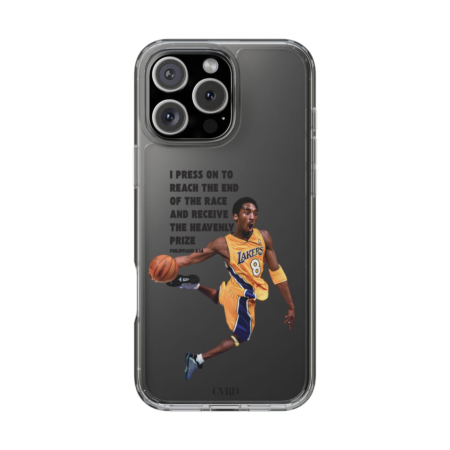"Angel" – Transparent Phone Case (Philippians 3:14)