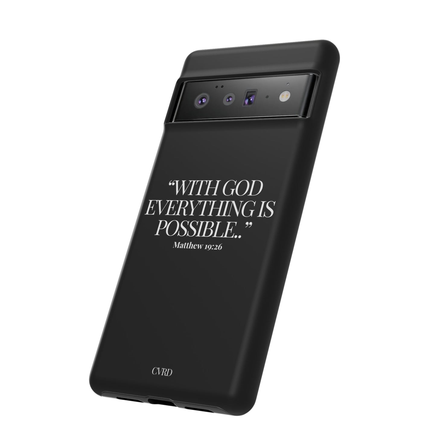 "Endless Possibilties" - Black Phone Case (Matthew 19:26)