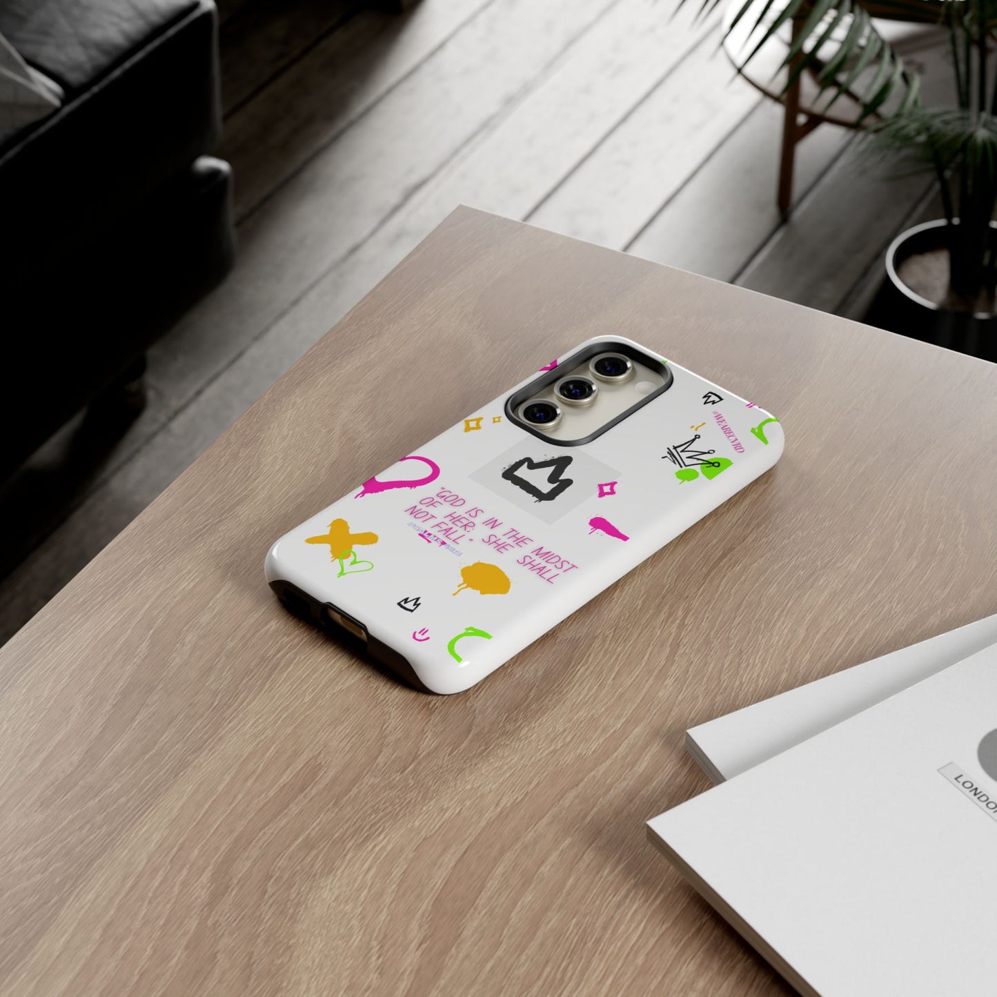 "Girl Power" - White Phone Case (Psalms 46:5)