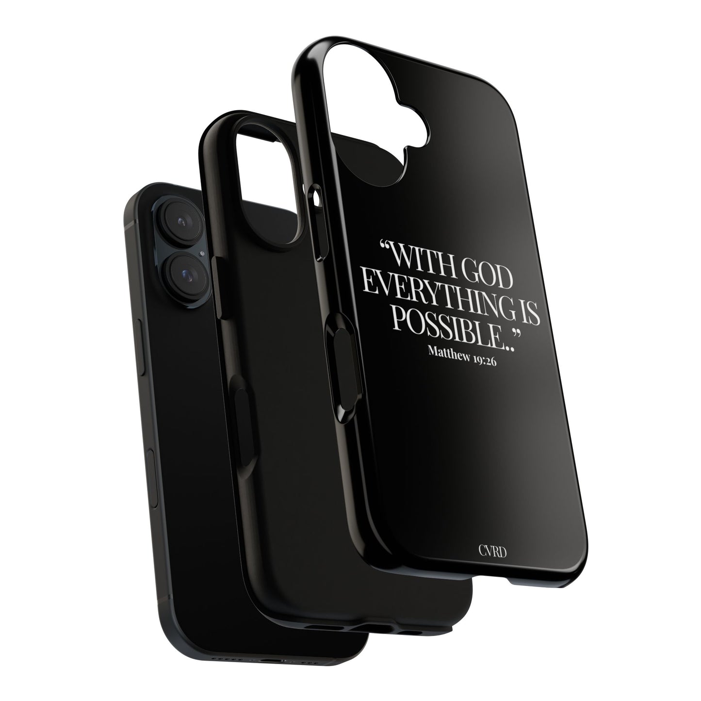 "Endless Possibilties" - Black Phone Case (Matthew 19:26)