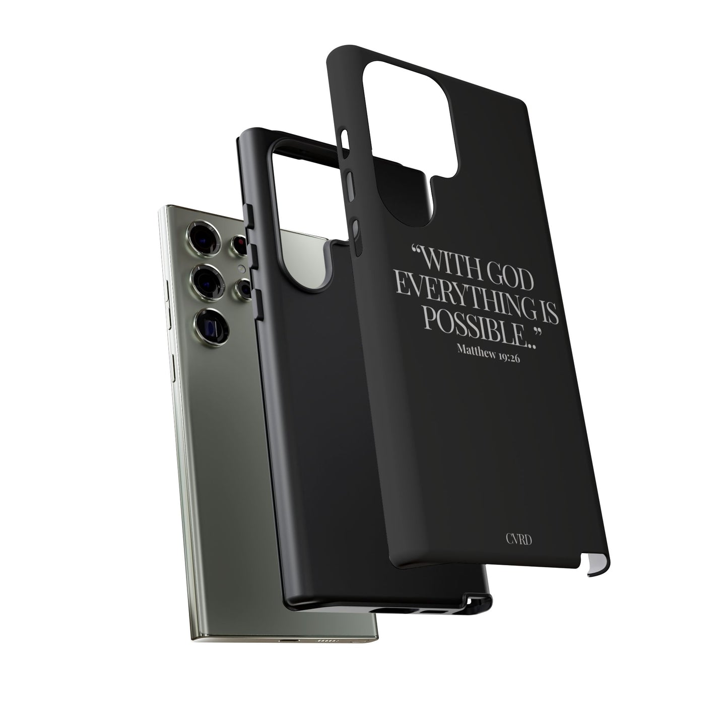 "Endless Possibilties" - Black Phone Case (Matthew 19:26)