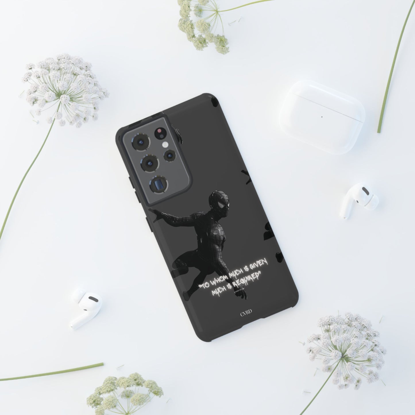 "Responsibility" - Black Phone Case (Luke 12:48)