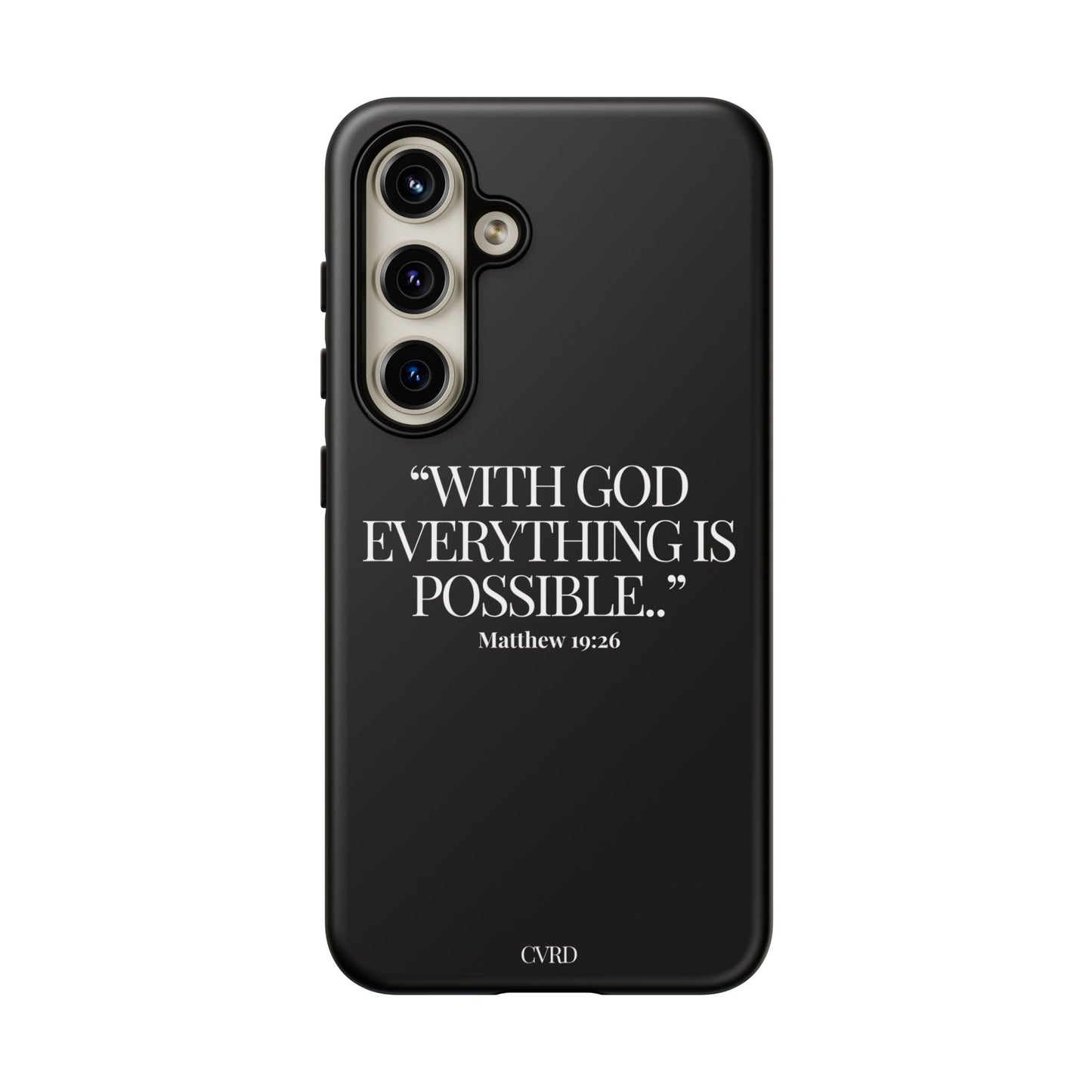 "Endless Possibilties" - Black Phone Case (Matthew 19:26)