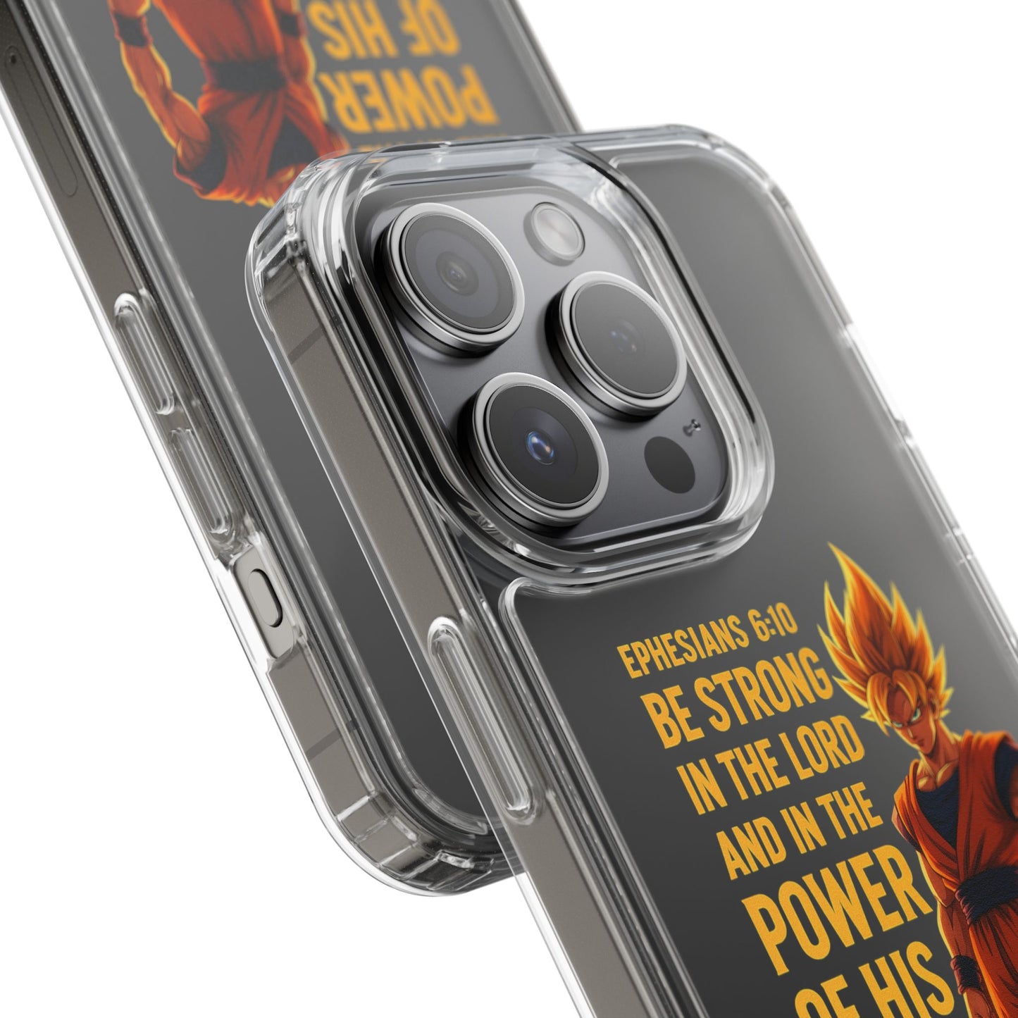 "Pure Strength" – Transparent Phone Case (Ephesian 6:10)