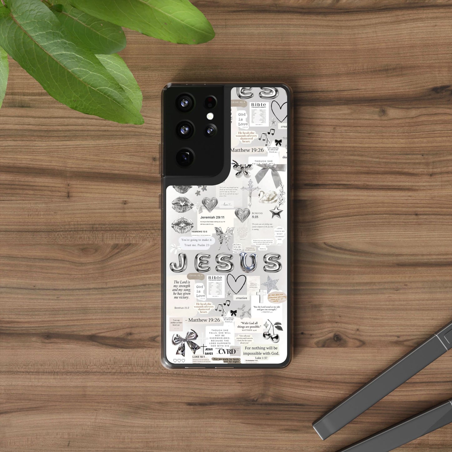 "Precious Silver " – Transparent Christian Phone Case