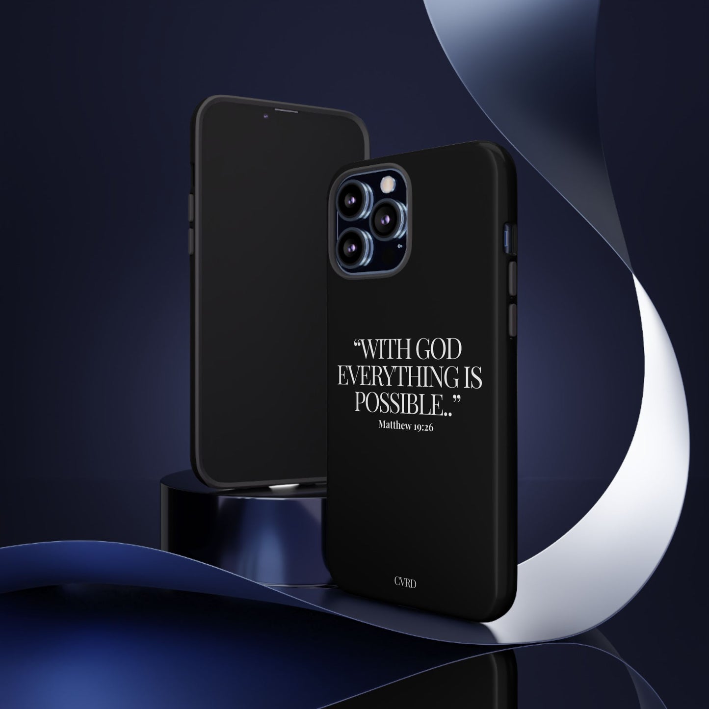 "Endless Possibilties" - Black Phone Case (Matthew 19:26)