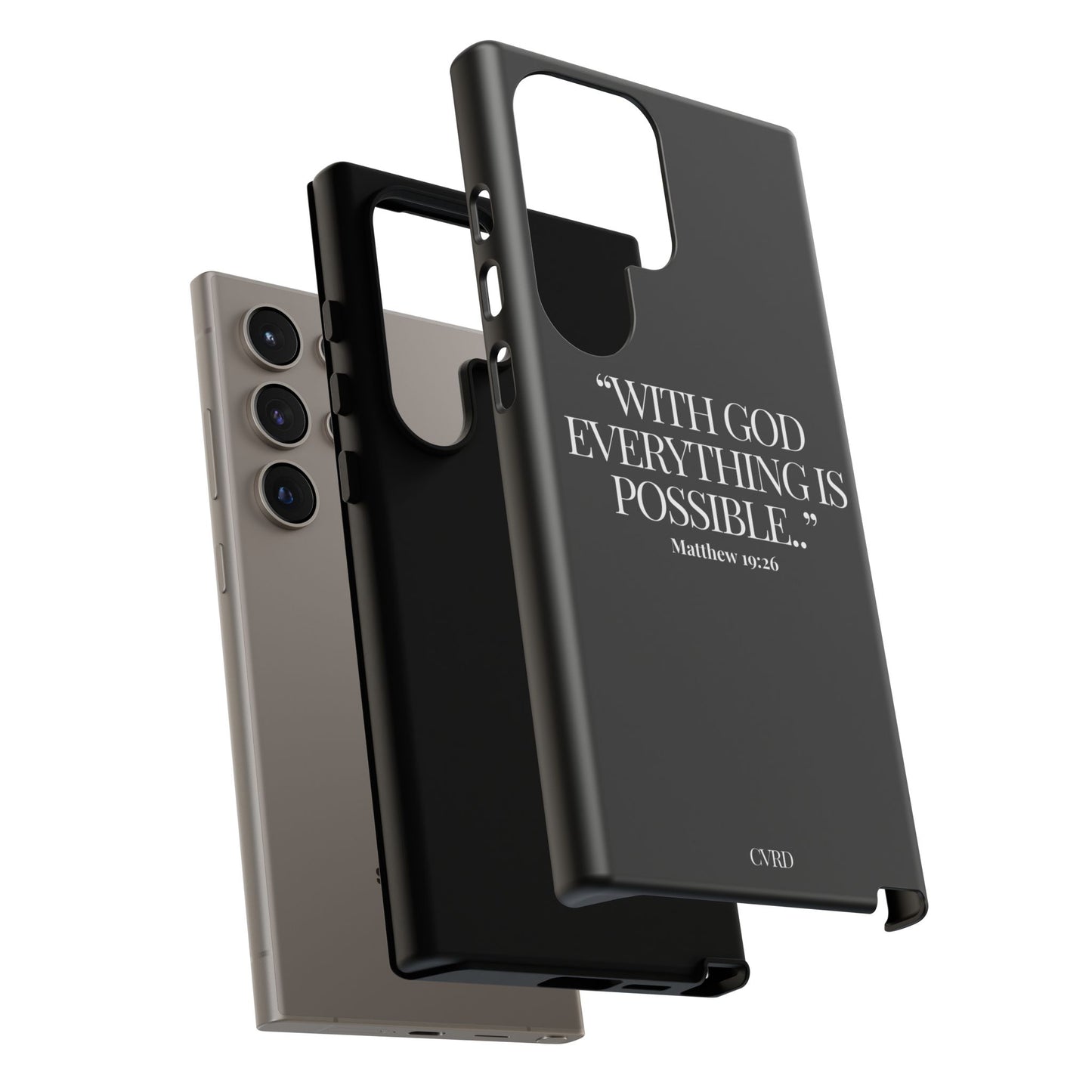 "Endless Possibilties" - Black Phone Case (Matthew 19:26)