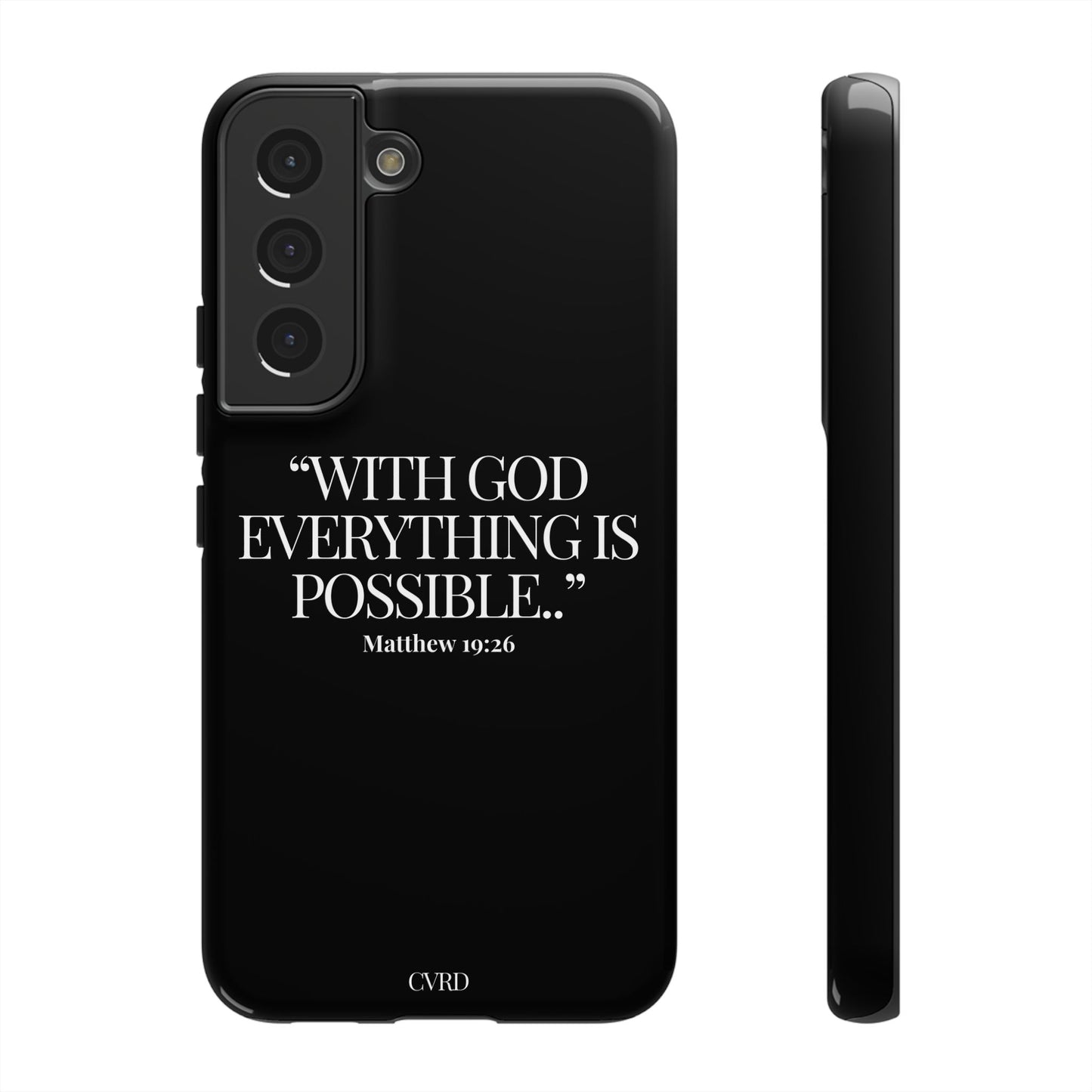 "Endless Possibilties" - Black Phone Case (Matthew 19:26)