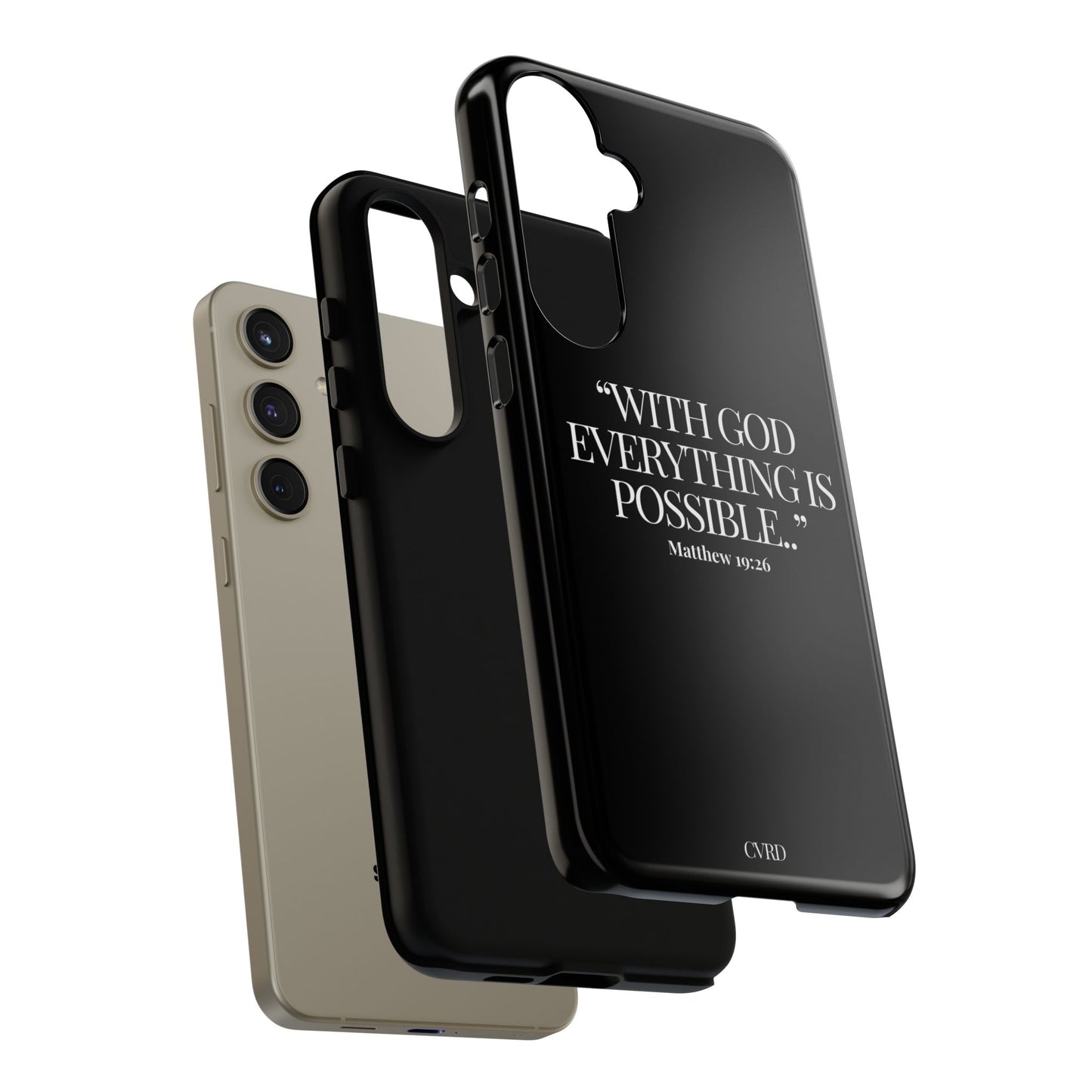 "Endless Possibilties" - Black Phone Case (Matthew 19:26)