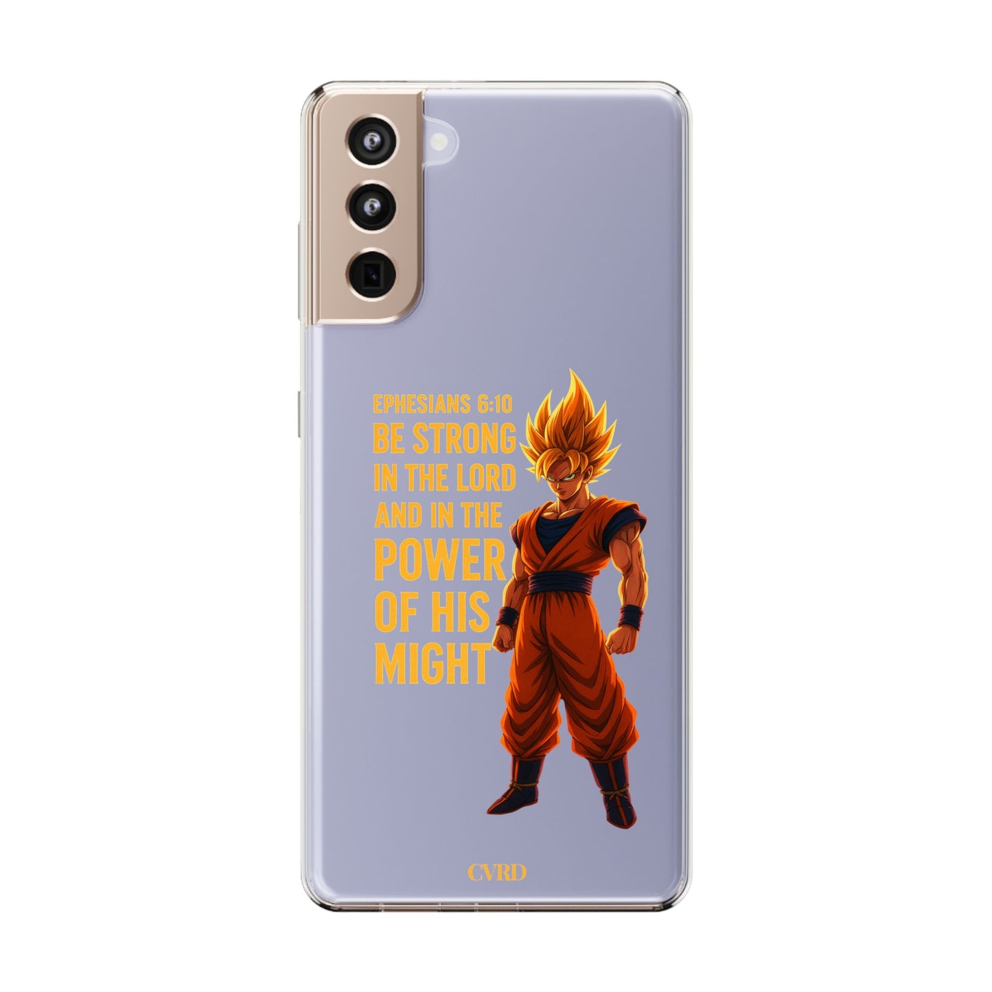 "Pure Strength" – Transparent Phone Case (Ephesian 6:10)