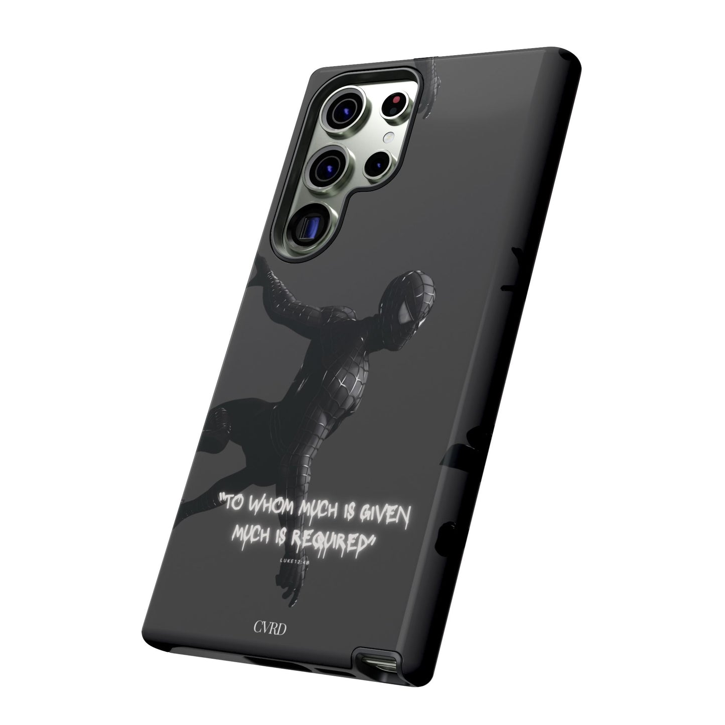 "Responsibility" - Black Phone Case (Luke 12:48)
