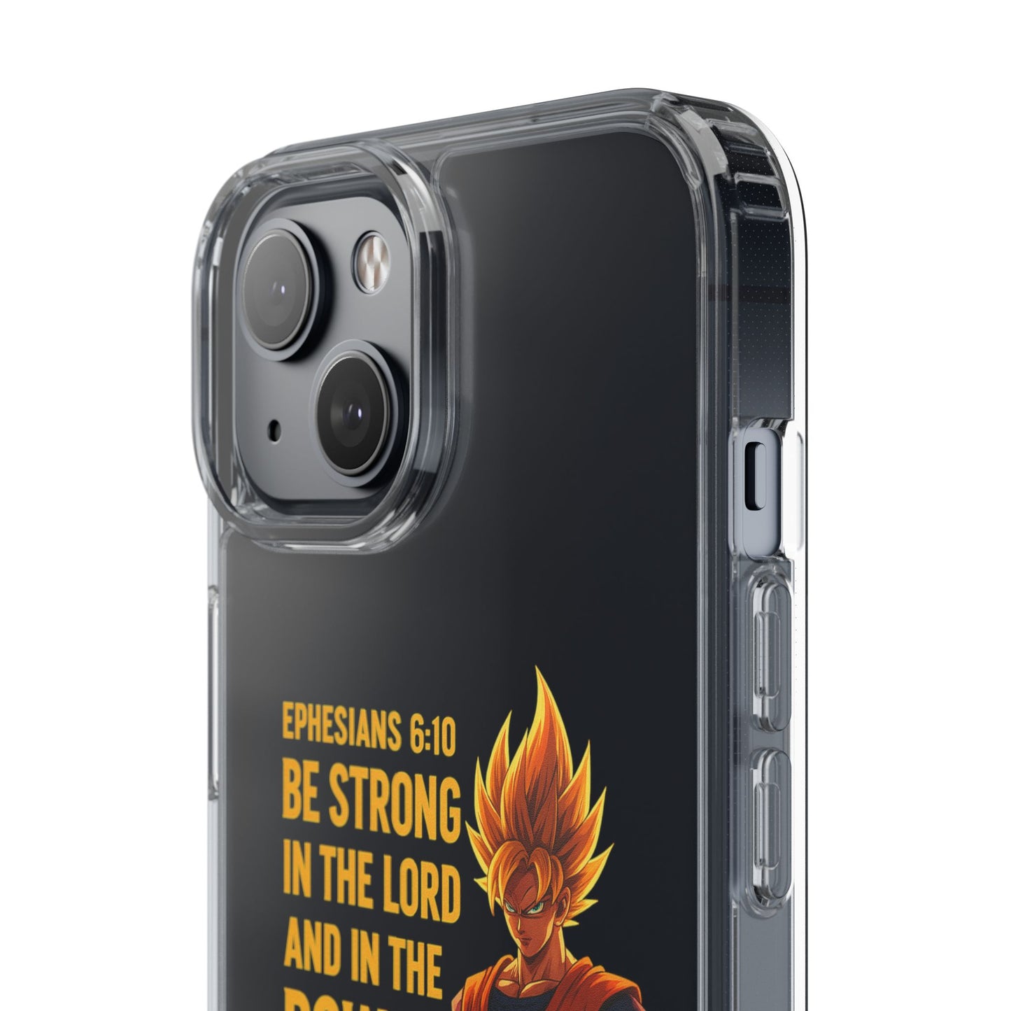 "Pure Strength" – Transparent Phone Case (Ephesian 6:10)