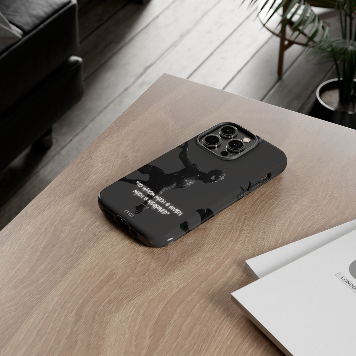 "Responsibility" - Black Phone Case (Luke 12:48)