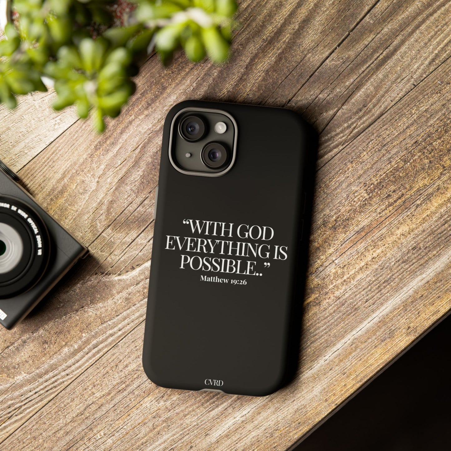 "Endless Possibilties" - Black Phone Case (Matthew 19:26)
