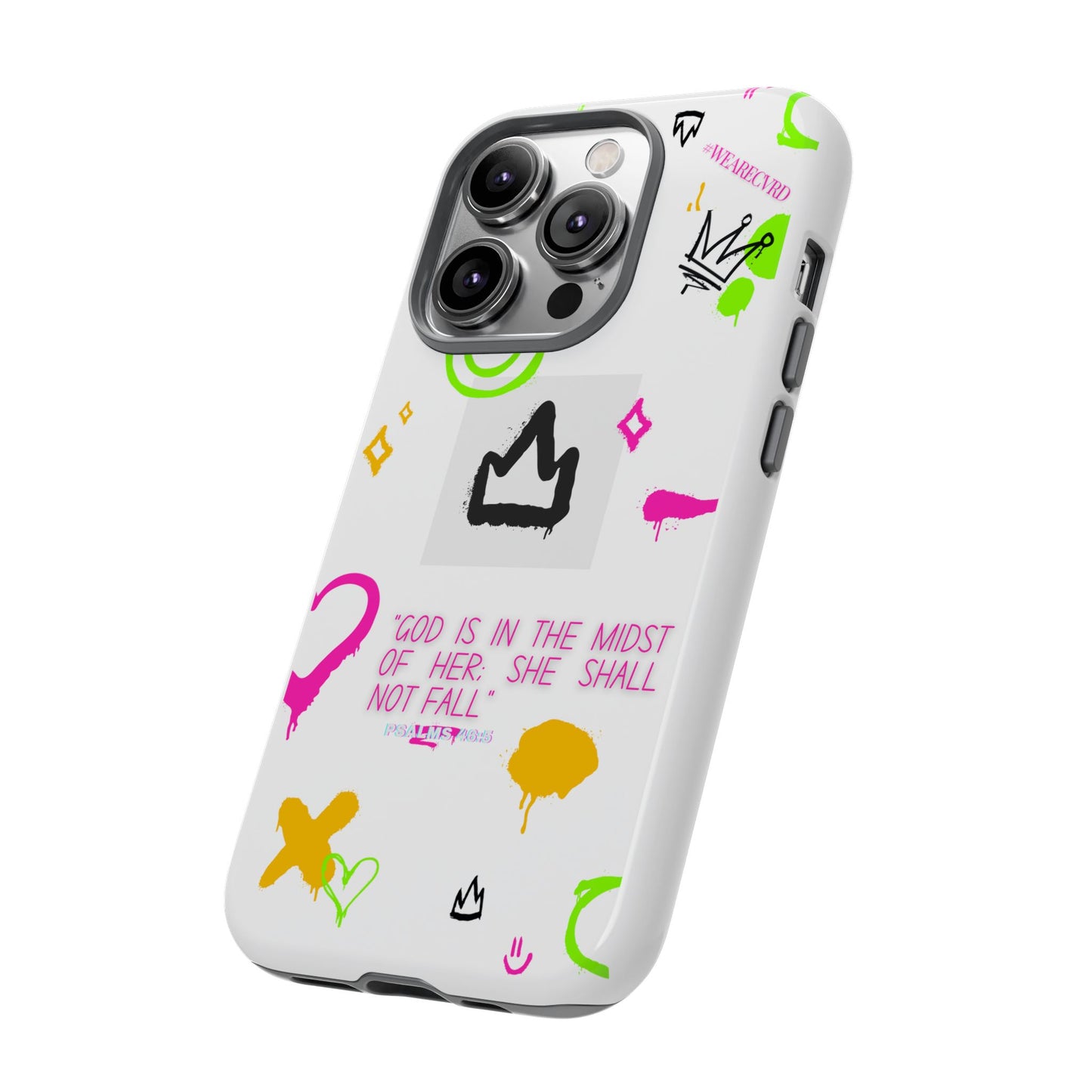 "Girl Power" - White Phone Case (Psalms 46:5)