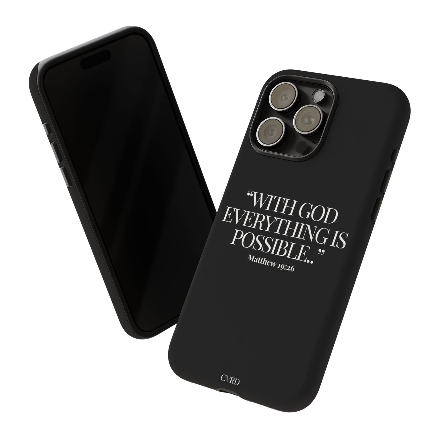 "Endless Possibilties" - Black Phone Case (Matthew 19:26)