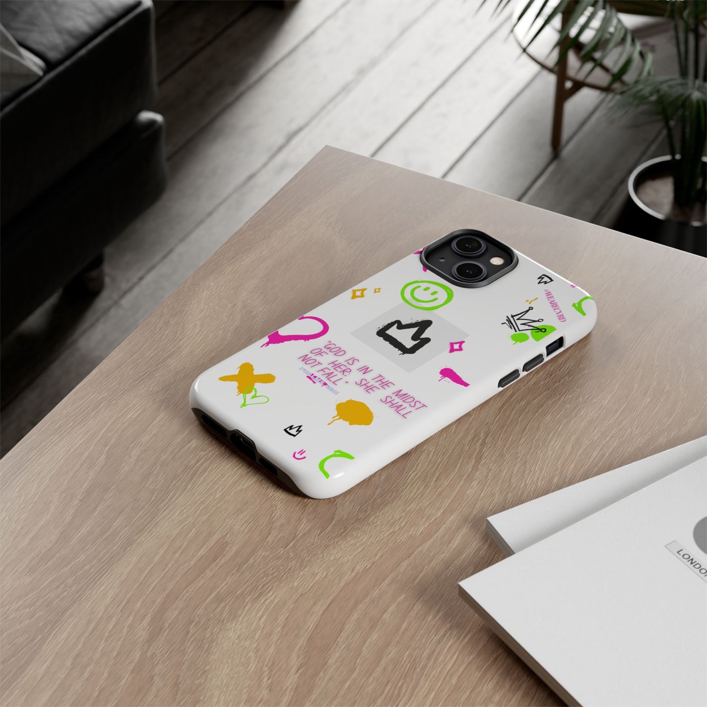 "Girl Power" - White Phone Case (Psalms 46:5)