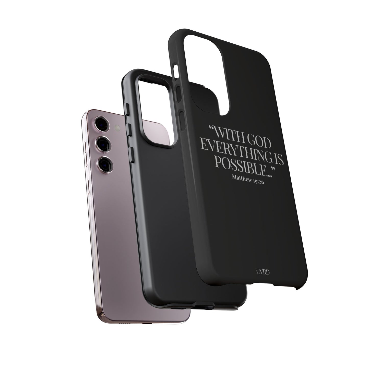"Endless Possibilties" - Black Phone Case (Matthew 19:26)