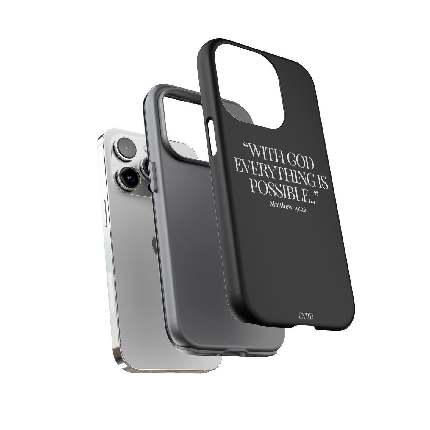 "Endless Possibilties" - Black Phone Case (Matthew 19:26)