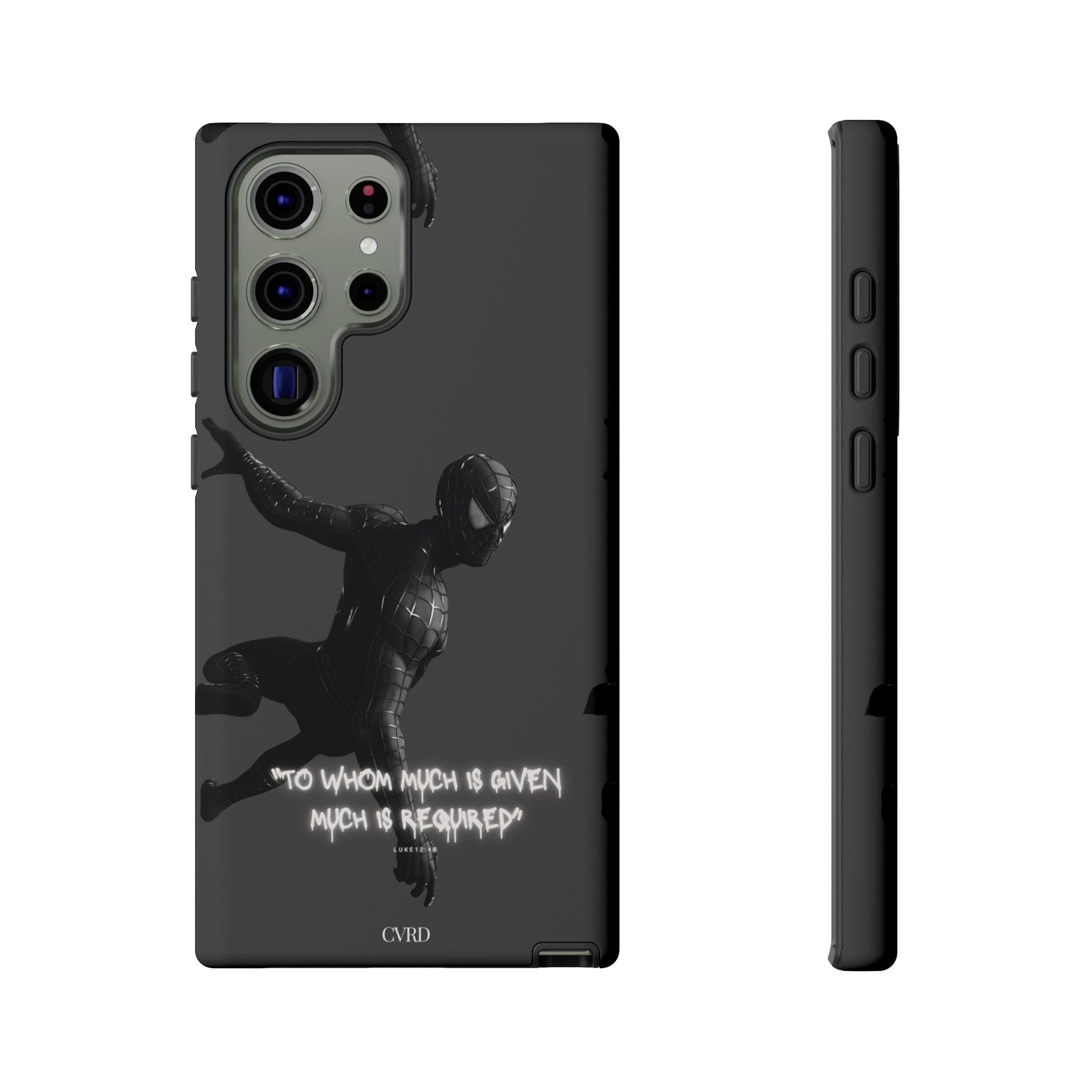 "Responsibility" - Black Phone Case (Luke 12:48)