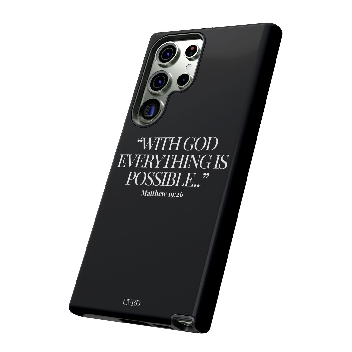 "Endless Possibilties" - Black Phone Case (Matthew 19:26)