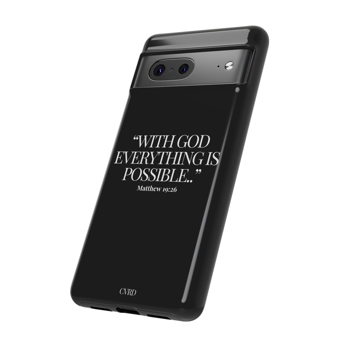 "Endless Possibilties" - Black Phone Case (Matthew 19:26)