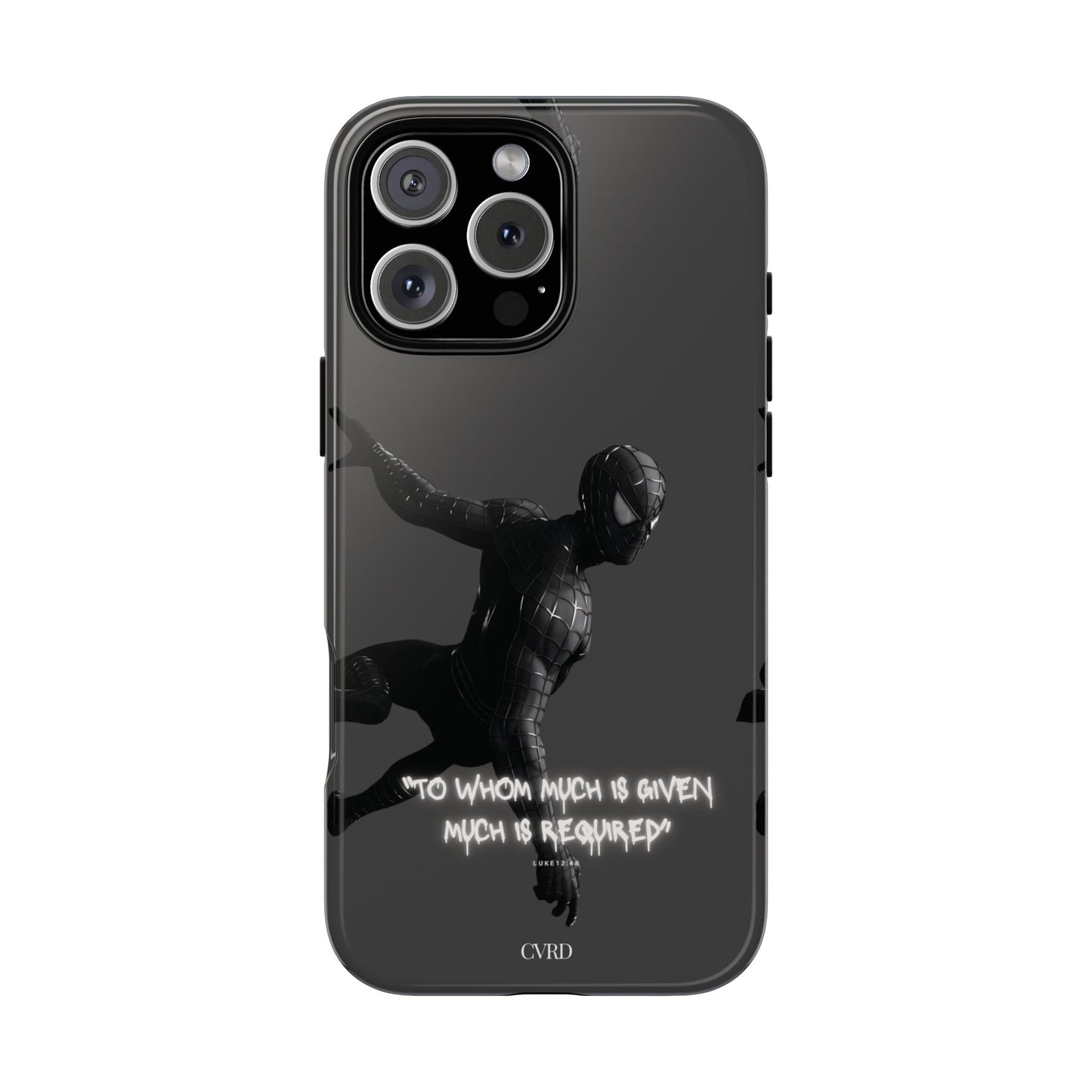 "Responsibility" - Black Phone Case (Luke 12:48)