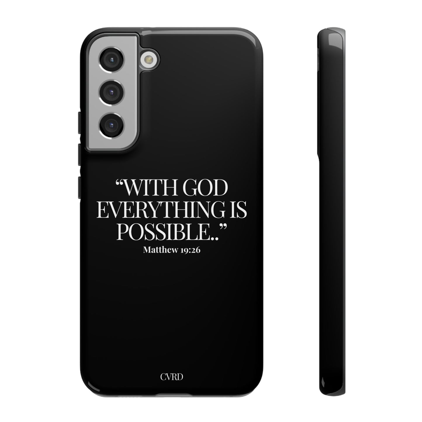 "Endless Possibilties" - Black Phone Case (Matthew 19:26)