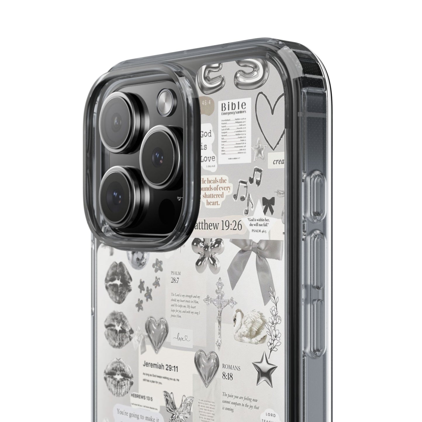 "Precious Silver " – Transparent Christian Phone Case