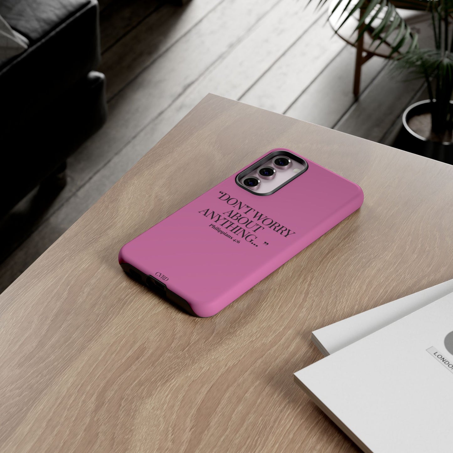 Pretty in Pink Phone Case (Philippians 4:6)