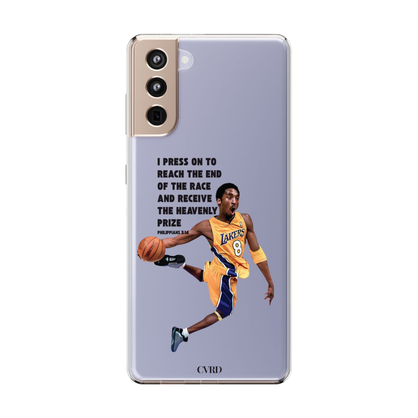 "Angel" – Transparent Phone Case (Philippians 3:14)