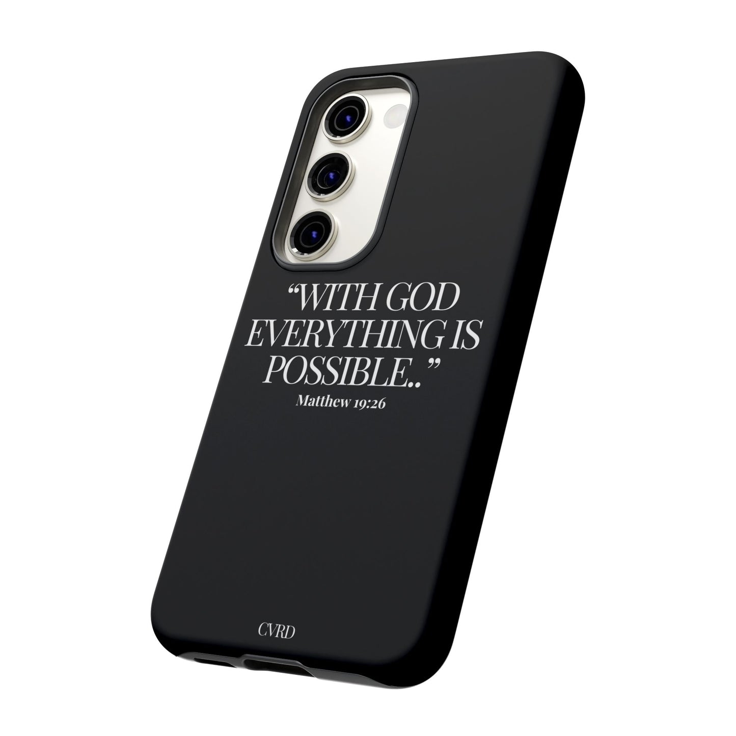 "Endless Possibilties" - Black Phone Case (Matthew 19:26)