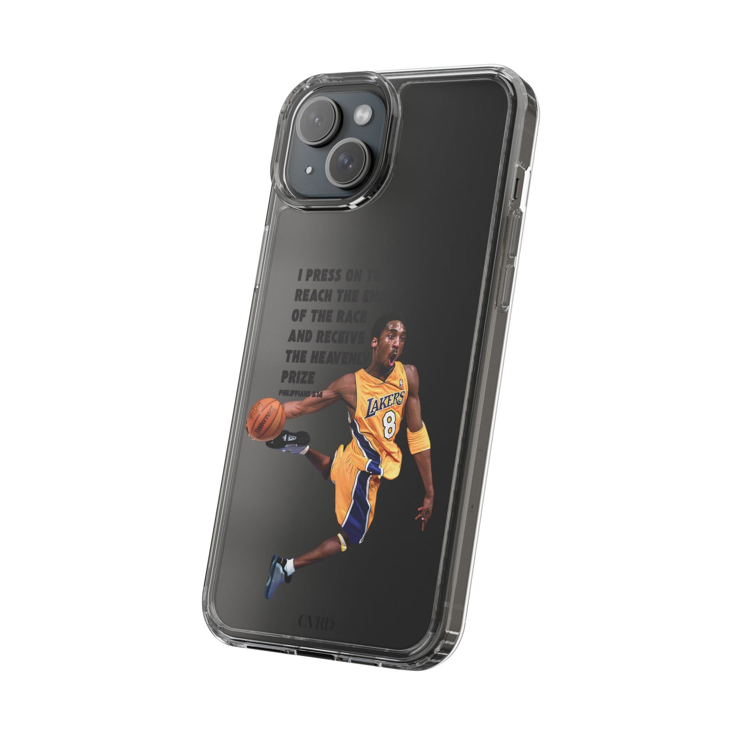 "Angel" – Transparent Phone Case (Philippians 3:14)