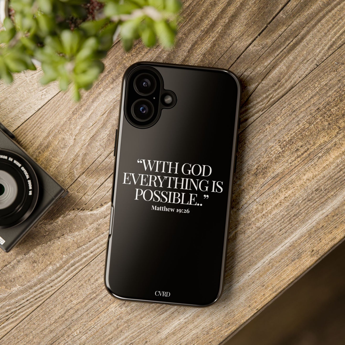 "Endless Possibilties" - Black Phone Case (Matthew 19:26)