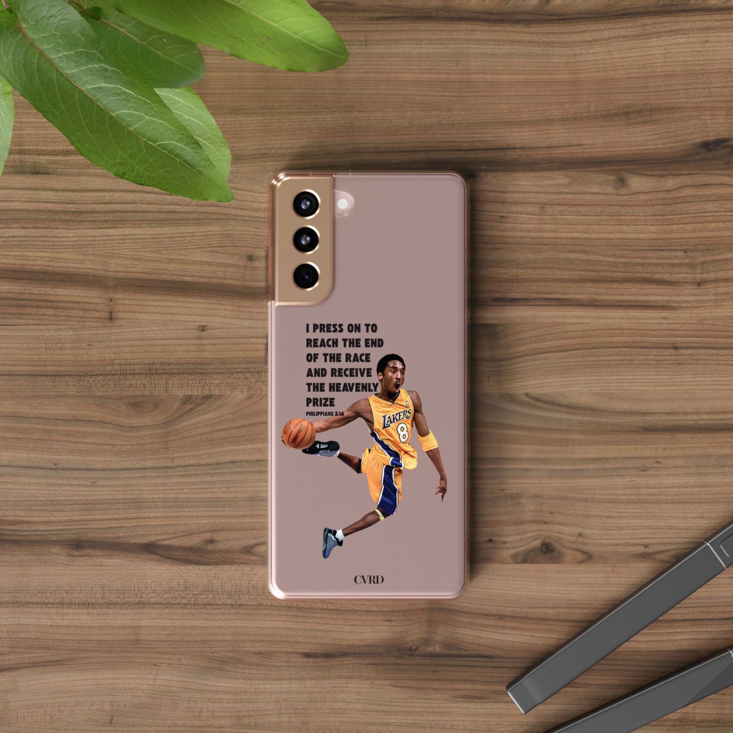 "Angel" – Transparent Phone Case (Philippians 3:14)