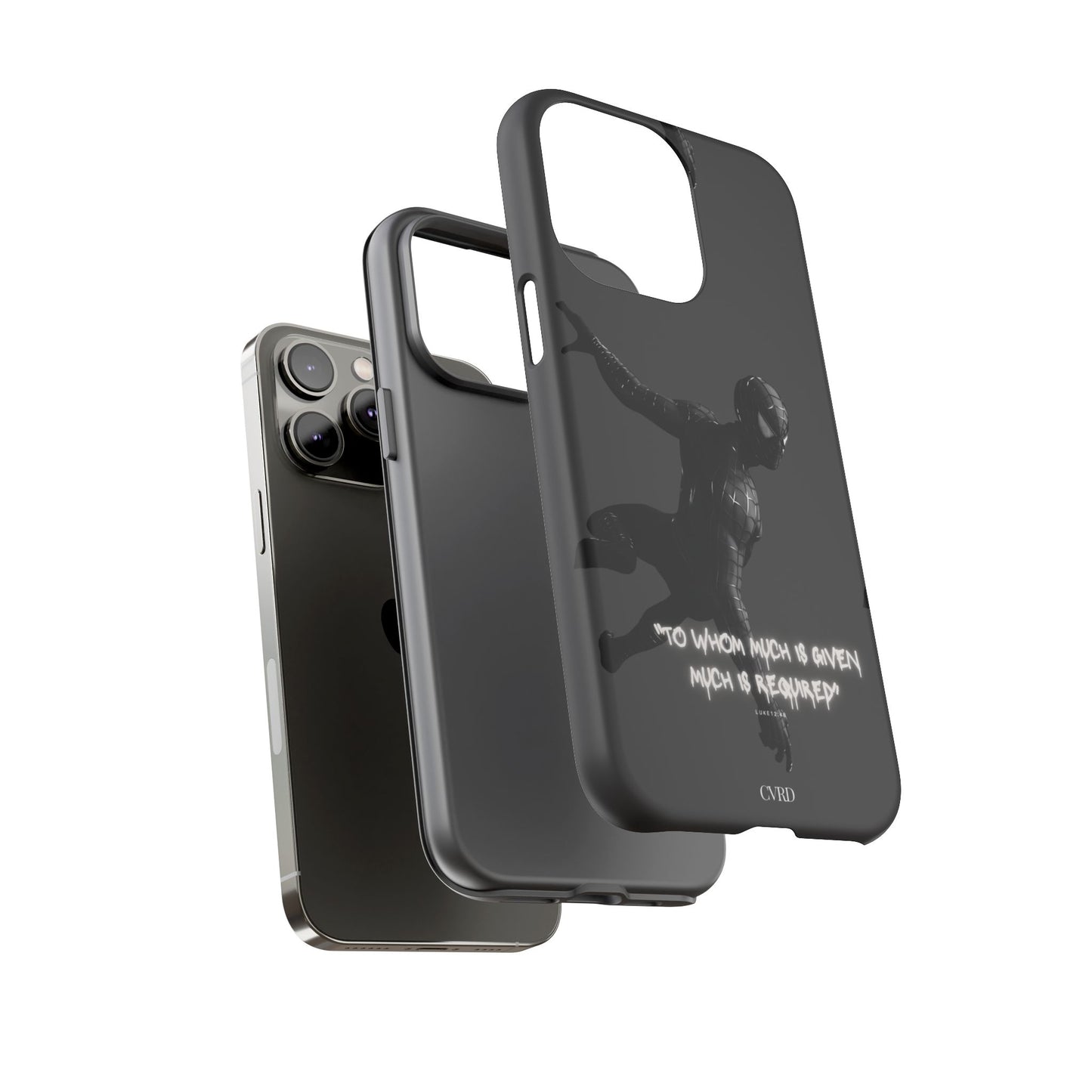 "Responsibility" - Black Phone Case (Luke 12:48)