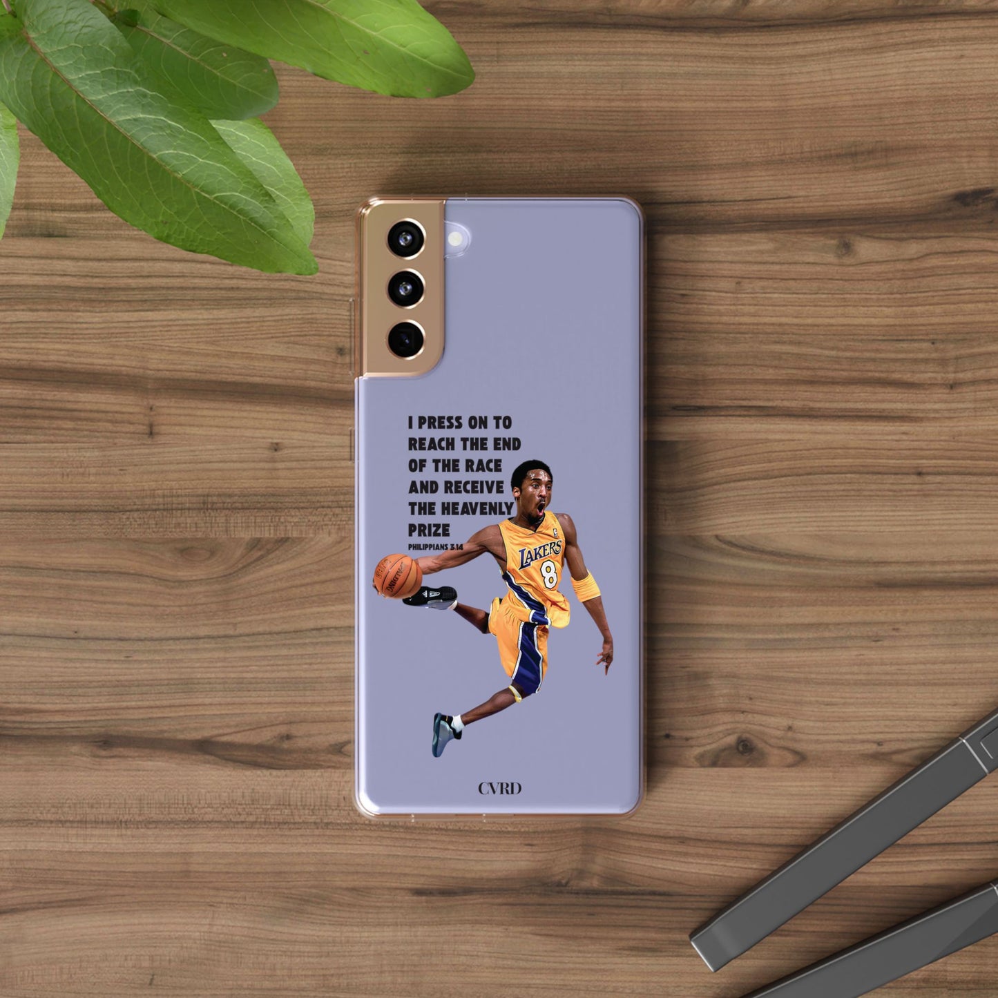 "Angel" – Transparent Phone Case (Philippians 3:14)