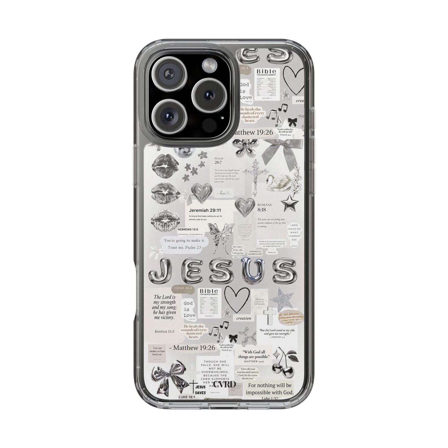 "Precious Silver " – Transparent Christian Phone Case