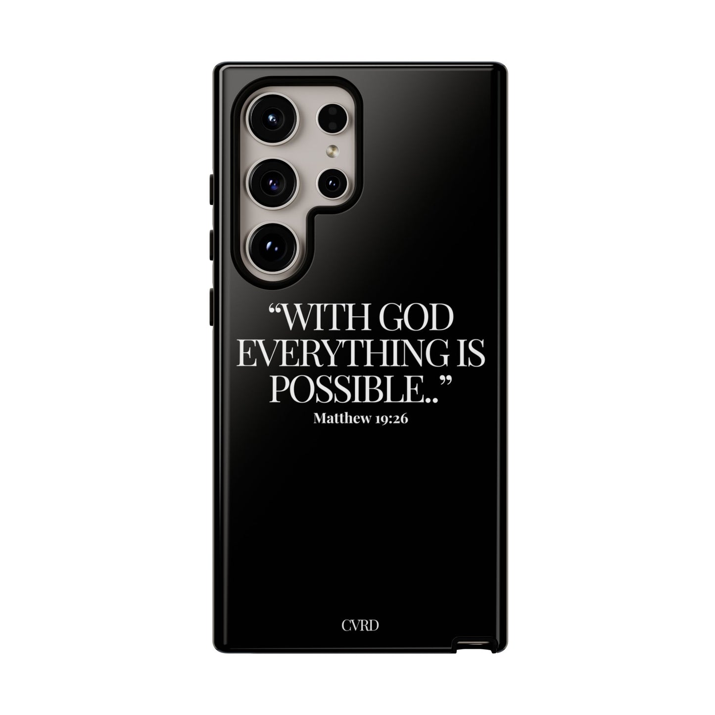 "Endless Possibilties" - Black Phone Case (Matthew 19:26)