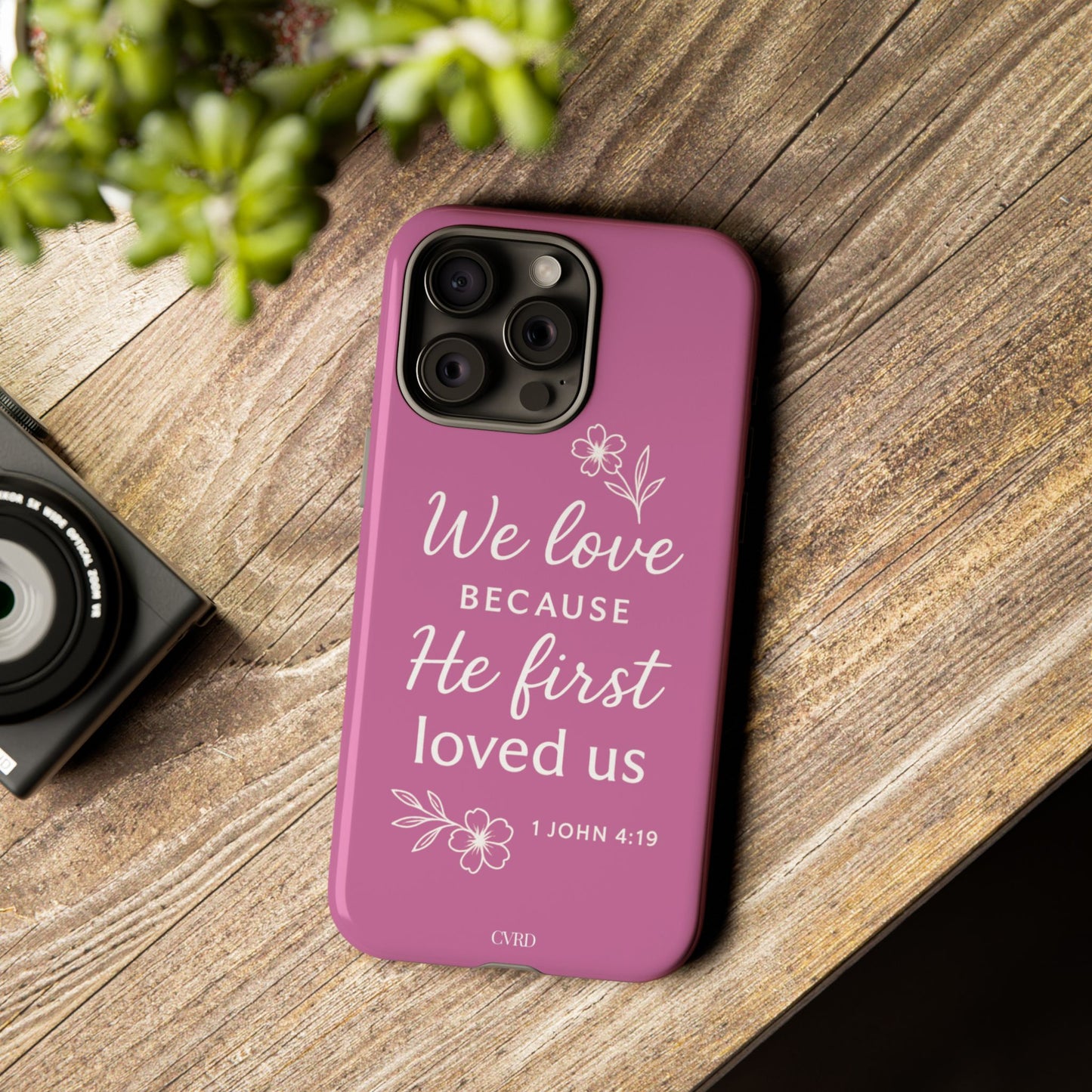 "First Love" - Pink Phone Case (1 John 4:19)