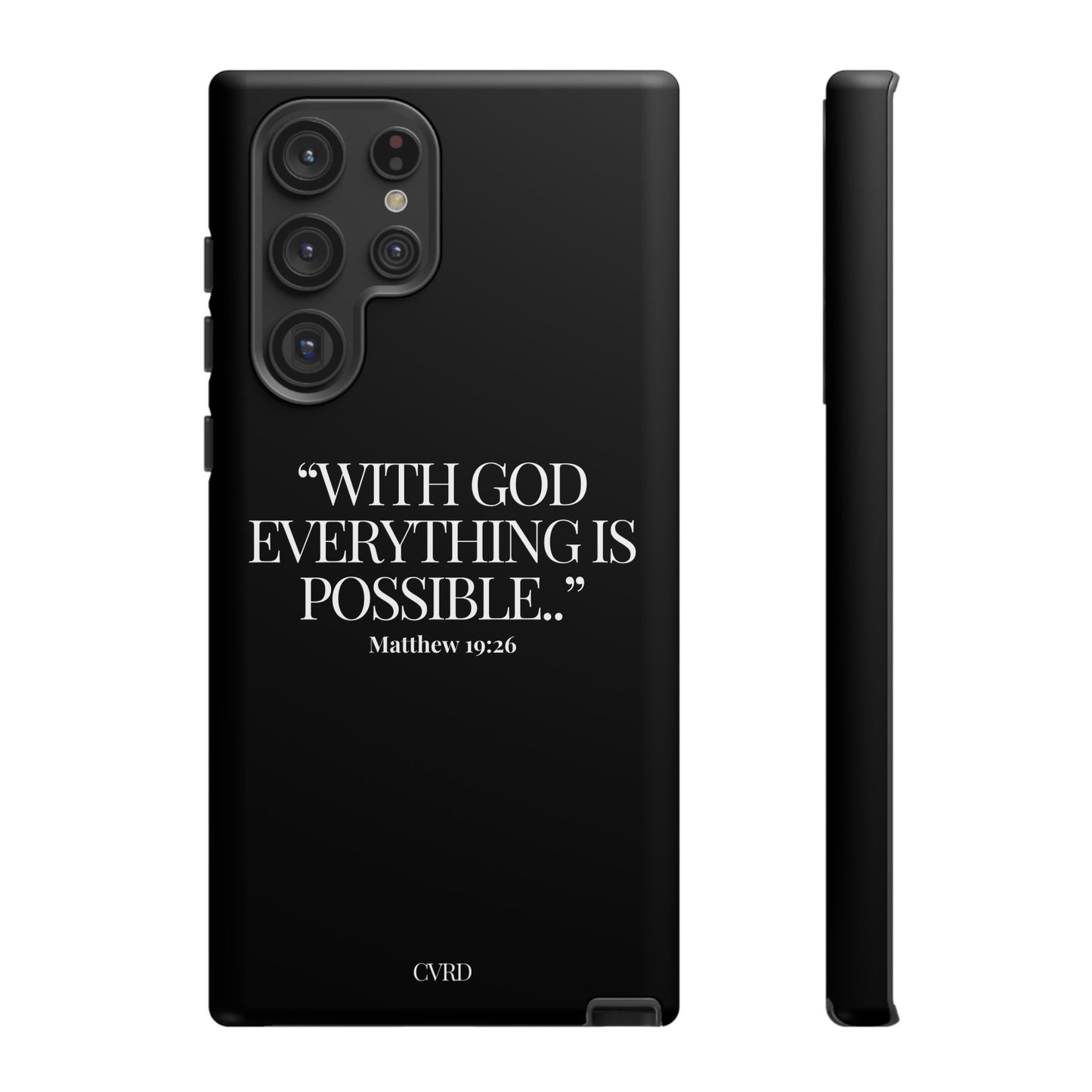 "Endless Possibilties" - Black Phone Case (Matthew 19:26)