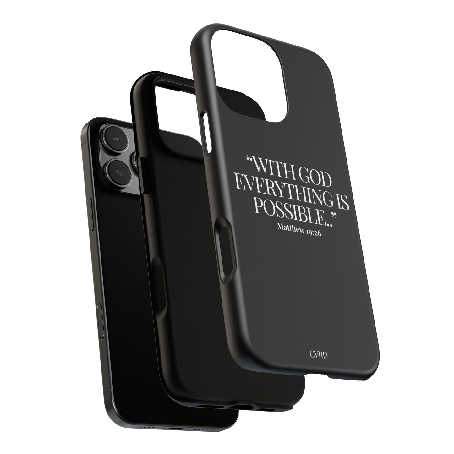 "Endless Possibilties" - Black Phone Case (Matthew 19:26)