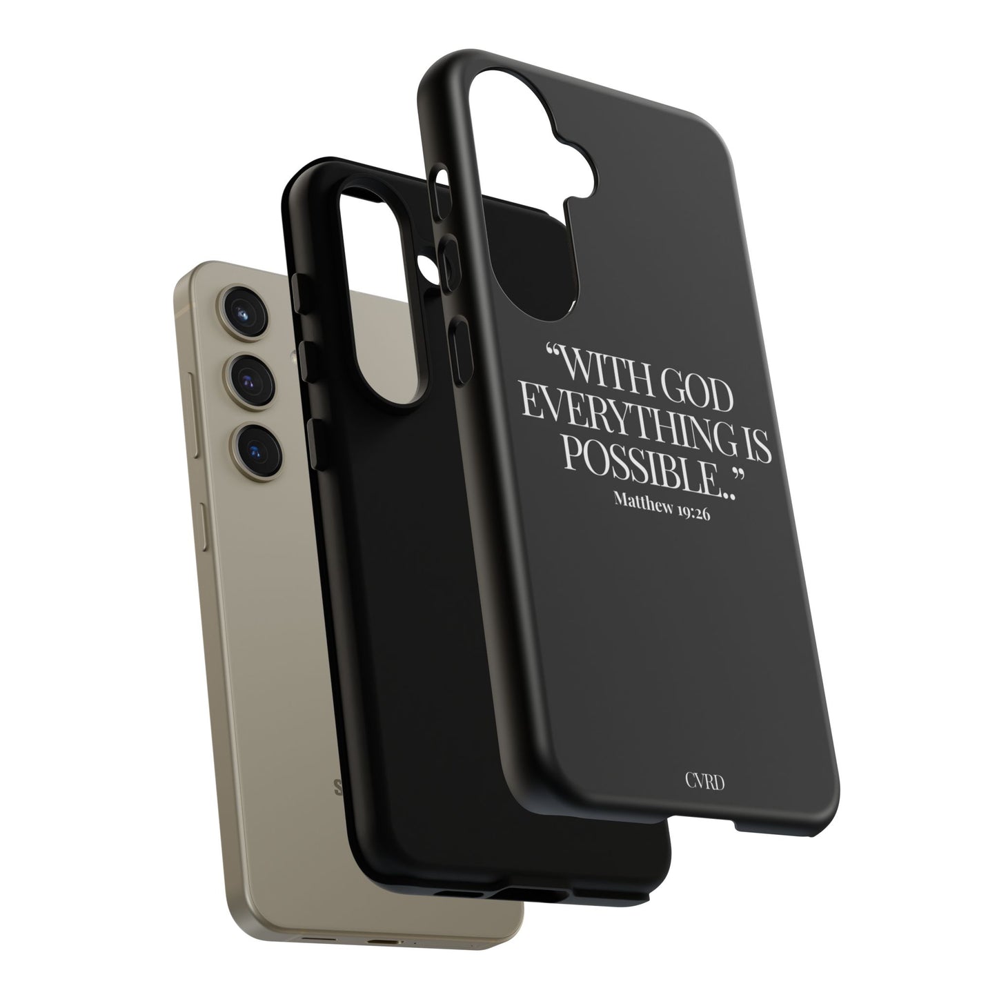 "Endless Possibilties" - Black Phone Case (Matthew 19:26)