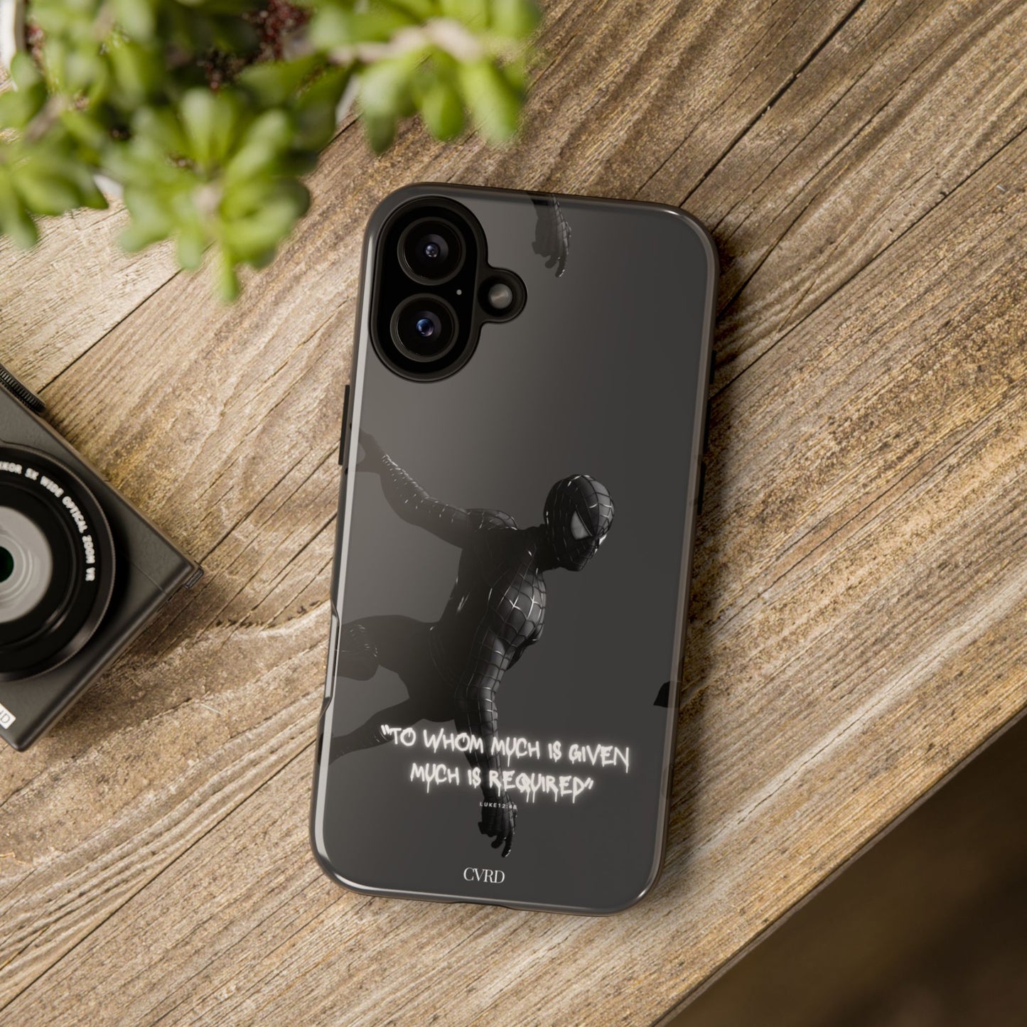 "Responsibility" - Black Phone Case (Luke 12:48)