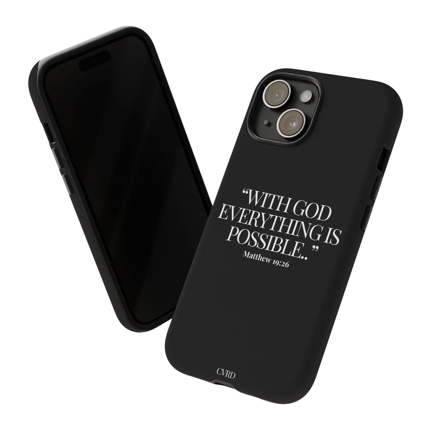 "Endless Possibilties" - Black Phone Case (Matthew 19:26)